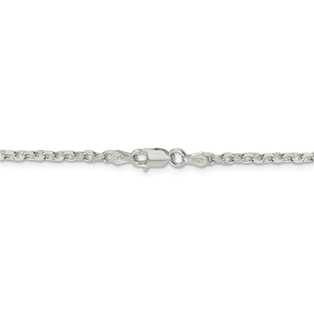 with Secure Lobster Lock Clasp Solid 925 Sterling Silver 2.75mm Beveled Oval Cable Chain Necklace with Secure Lobster Lock Clasp Solid 925 Sterling Silver 2.75mm Beveled Oval Cable Chain Necklace